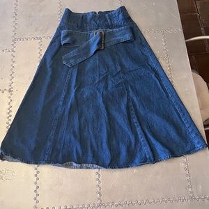 Who What Wear Denim A-line skirt